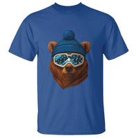 Grizzly Bear Snowboard Goggles Skiing Snow Winter Sport T Shirt - Wonder Print Shop