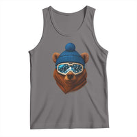 Grizzly Bear Snowboard Goggles Skiing Snow Winter Sport Tank Top - Wonder Print Shop