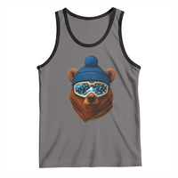 Grizzly Bear Snowboard Goggles Skiing Snow Winter Sport Tank Top - Wonder Print Shop