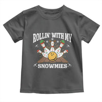 Funny Christmas Bowling Toddler T Shirt Rollin With My Snowmies Bowling Pins - Wonder Print Shop