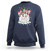 Funny Scared Cartoon Christmas Bowling Pins Sweatshirt - Wonder Print Shop