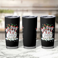 Funny Scared Cartoon Christmas Bowling Pins Tumbler Cup - Wonder Print Shop