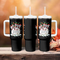 Funny Scared Cartoon Christmas Bowling Pins Tumbler With Handle - Wonder Print Shop