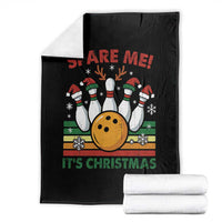 Funny Christmas Bowling Throw Blanket Spare Me Its Xmas Festive Holiday - Wonder Print Shop