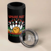Funny Christmas Bowling 4 in 1 Can Cooler Tumbler Spare Me Its Xmas Festive Holiday - Wonder Print Shop