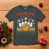 Funny Christmas Bowling T Shirt Spare Me Its Xmas Festive Holiday - Wonder Print Shop