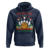 Funny Christmas Bowling Hoodie Spare Me Its Xmas Festive Holiday - Wonder Print Shop