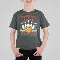 Funny Christmas Bowling T Shirt For Kid Spare Me Its Xmas Festive Holiday - Wonder Print Shop