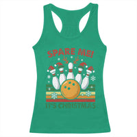 Funny Christmas Bowling Racerback Tank Top Spare Me Its Xmas Festive Holiday - Wonder Print Shop