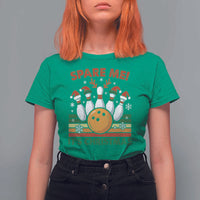 Funny Christmas Bowling T Shirt For Women Spare Me Its Xmas Festive Holiday - Wonder Print Shop