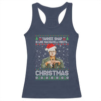 Funny Christmas The Office Movie Racerback Tank Top Yankee Swap Is Like Machiavelli Meets Christmas - Wonder Print Shop