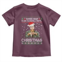 Funny Christmas The Office Movie Toddler T Shirt Yankee Swap Is Like Machiavelli Meets Christmas - Wonder Print Shop