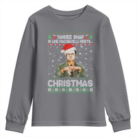 Funny Christmas The Office Movie Youth Sweatshirt Yankee Swap Is Like Machiavelli Meets Christmas - Wonder Print Shop