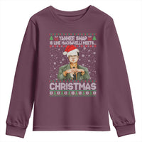 Funny Christmas The Office Movie Youth Sweatshirt Yankee Swap Is Like Machiavelli Meets Christmas - Wonder Print Shop
