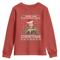 Funny Christmas The Office Movie Youth Sweatshirt Yankee Swap Is Like Machiavelli Meets Christmas - Wonder Print Shop