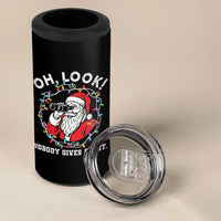 Funny Christmas Santa Oh Look Nobody Gives A Shit 4 in 1 Can Cooler Tumbler - Wonder Print Shop