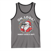 Funny Christmas Santa Oh Look Nobody Gives A Shit Tank Top - Wonder Print Shop