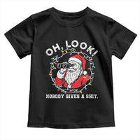 Funny Christmas Santa Oh Look Nobody Gives A Shit Toddler T Shirt - Wonder Print Shop