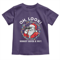 Funny Christmas Santa Oh Look Nobody Gives A Shit Toddler T Shirt - Wonder Print Shop