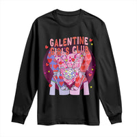 Funny Galentine Girls Club Long Sleeve Shirt Galentine's Day Chunky Heels Platform
