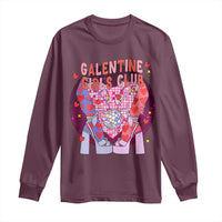 Funny Galentine Girls Club Long Sleeve Shirt Galentine's Day Chunky Heels Platform