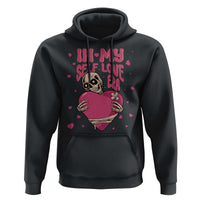 Funny Anti Valentine's Day Hoodie In My Self Love Era Skeleton Hearts
