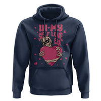 Funny Anti Valentine's Day Hoodie In My Self Love Era Skeleton Hearts