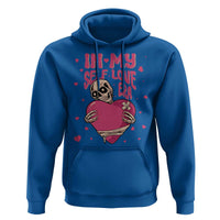 Funny Anti Valentine's Day Hoodie In My Self Love Era Skeleton Hearts