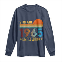 Funny Birthday Long Sleeve Shirt Vintage 1965 Limited Edition Bday Party