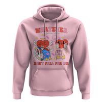 Funny Fall Physical Therapy Valentine's Day Hoodie Whatever You Do Don't Fall For Me Nurse