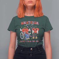 Funny Fall Physical Therapy Valentine's Day T Shirt For Women Whatever You Do Don't Fall For Me Nurse