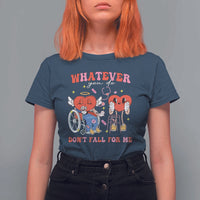 Funny Fall Physical Therapy Valentine's Day T Shirt For Women Whatever You Do Don't Fall For Me Nurse