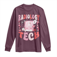 Funny Radiology Tech Valentine's Day Long Sleeve Shirt Rad Tech Nurse Xray Hearts