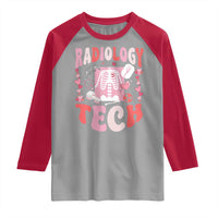 Funny Radiology Tech Valentine's Day Raglan Shirt Rad Tech Nurse Xray Hearts