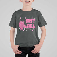 Funny Fall Physical Therapy Valentine's Day T Shirt For Kid Don't Fall For Me Fall Prevention Nurse