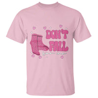 Funny Fall Physical Therapy Valentine's Day T Shirt Don't Fall For Me Fall Prevention Nurse