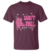Funny Fall Physical Therapy Valentine's Day T Shirt Don't Fall For Me Fall Prevention Nurse