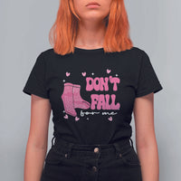 Funny Fall Physical Therapy Valentine's Day T Shirt For Women Don't Fall For Me Fall Prevention Nurse