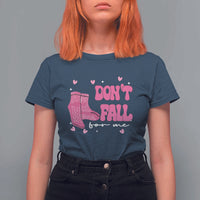 Funny Fall Physical Therapy Valentine's Day T Shirt For Women Don't Fall For Me Fall Prevention Nurse