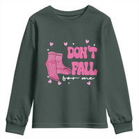 Funny Fall Physical Therapy Valentine's Day Youth Sweatshirt Don't Fall For Me Fall Prevention Nurse