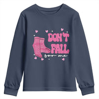 Funny Fall Physical Therapy Valentine's Day Youth Sweatshirt Don't Fall For Me Fall Prevention Nurse