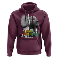 Martin Luther King Malcolm X Hoodie A Dreamer A Revolutionary Black Leaders