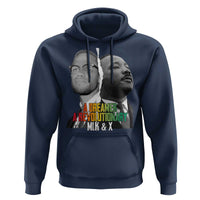 Martin Luther King Malcolm X Hoodie A Dreamer A Revolutionary Black Leaders