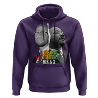 Martin Luther King Malcolm X Hoodie A Dreamer A Revolutionary Black Leaders