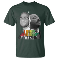 Martin Luther King Malcolm X T Shirt A Dreamer A Revolutionary Black Leaders