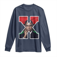 Malcolm X Black History Month Black Liberation Flag Long Sleeve Shirt