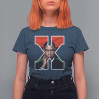 Malcolm X Black History Month Black Liberation Flag T Shirt For Women