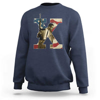 Malcolm X Sweatshirt Black History Leaders American Flag