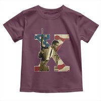 Malcolm X Toddler T Shirt Black History Leaders American Flag
