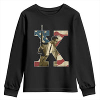 Malcolm X Youth Sweatshirt Black History Leaders American Flag
